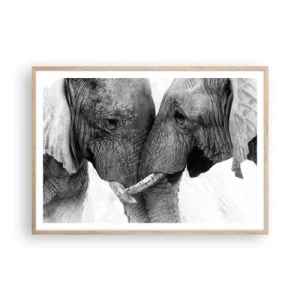 Poster in light oak frame - Hearty Confession - 100x70 cm