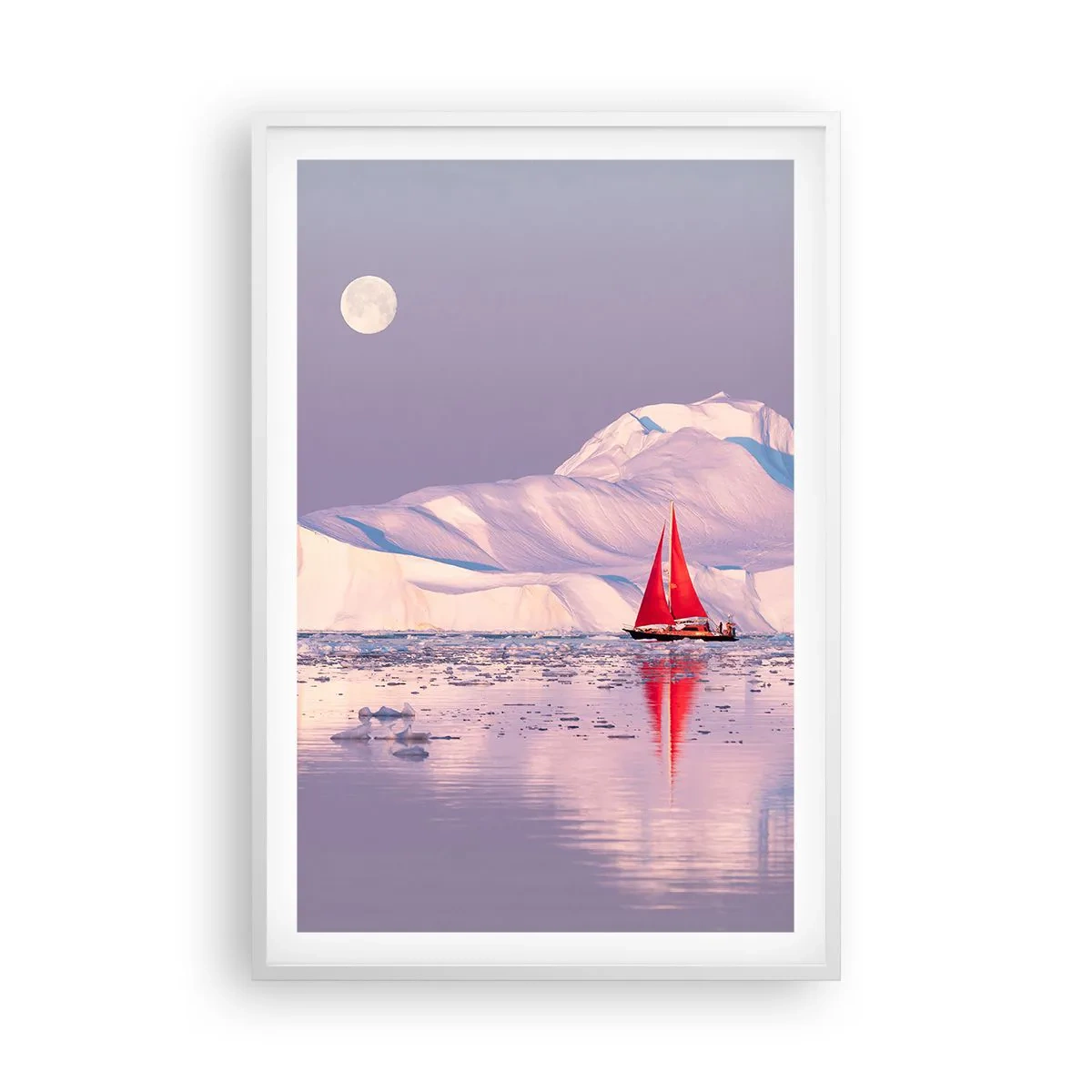 Poster in white frmae - Heat of the Sail, Cold of the Ice - 61x91 cm