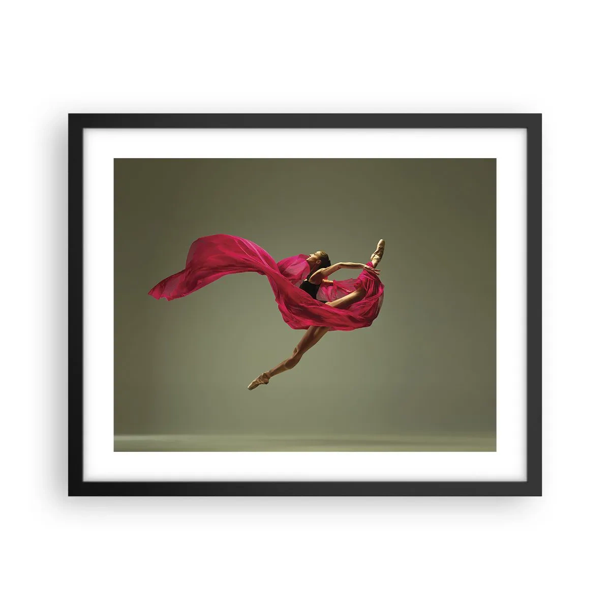 Poster in black frame - Dancing Flame - 50x40 cm