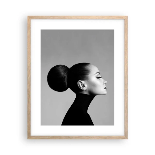 Poster in light oak frame - Modern Nefretete - 40x50 cm