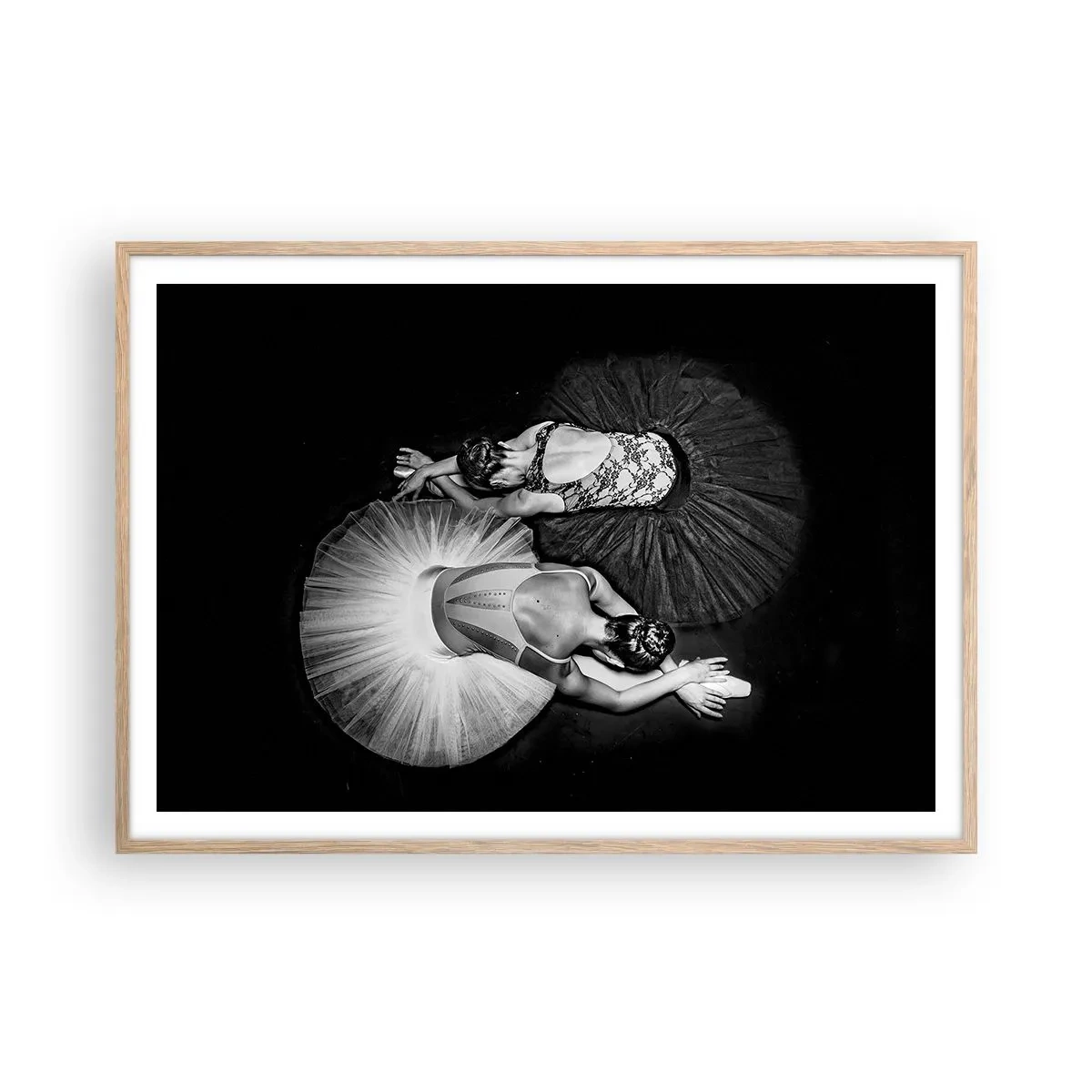 Poster in light oak frame - Yin and Yang - Ideal Balance - 100x70 cm