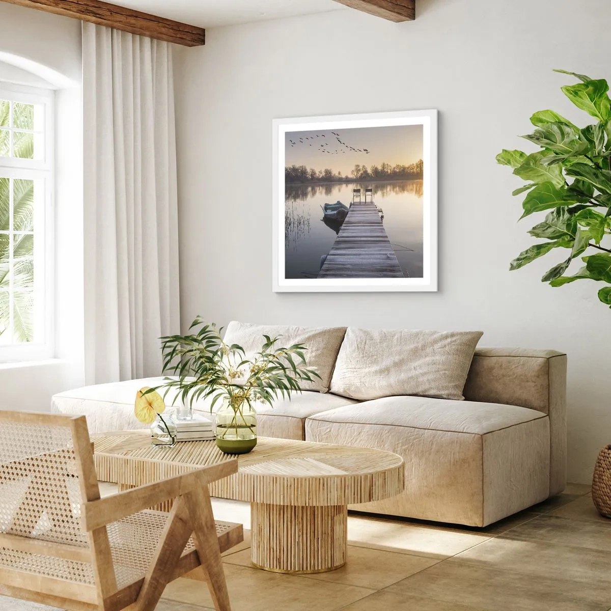 Poster in white frmae - I Will Be Back Soon - 60x60 cm