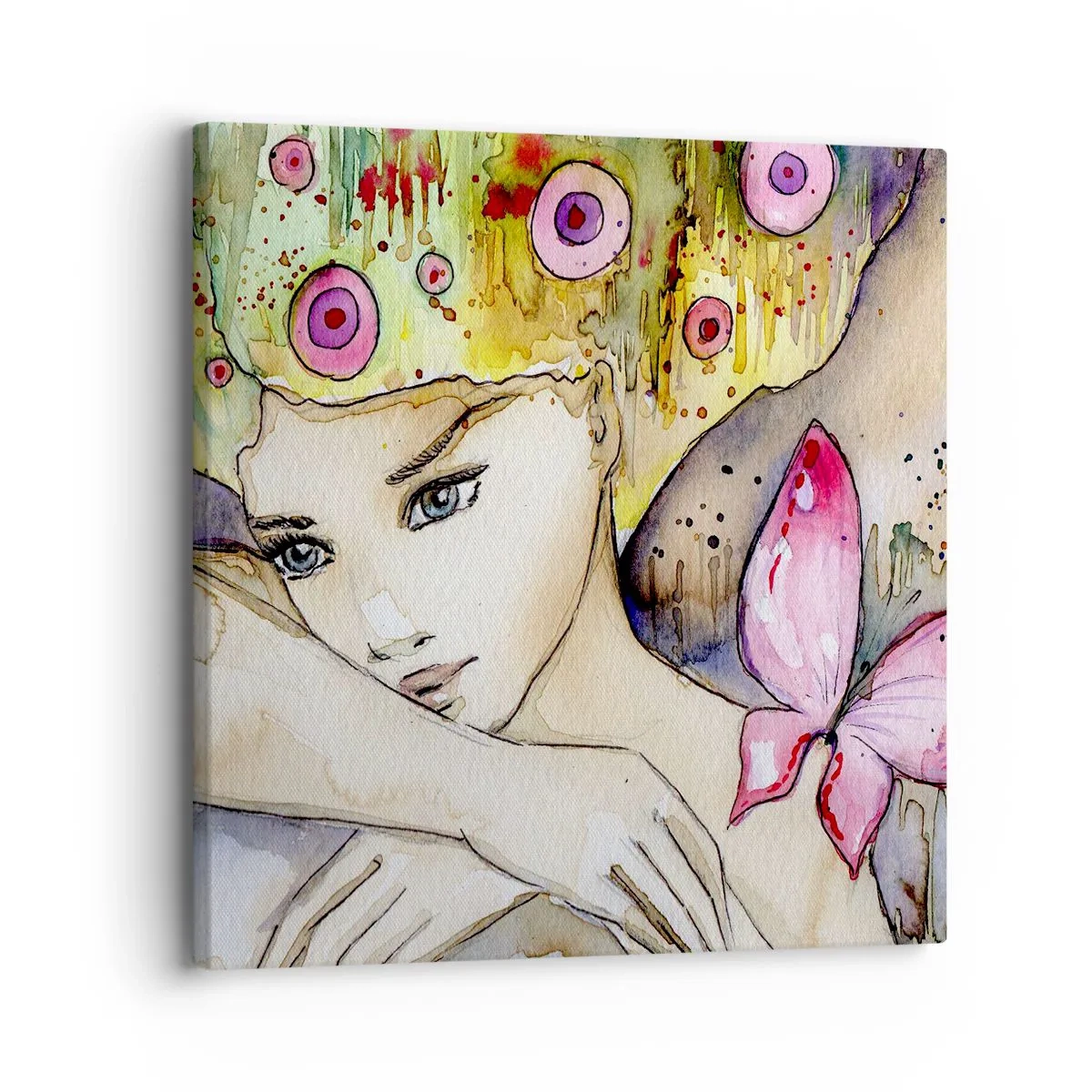 Canvas picture - Butterfly Princess - 30x30 cm