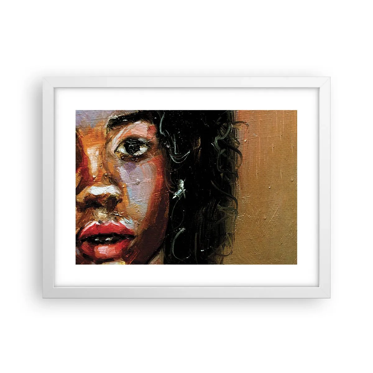 Poster in white frmae - Black and Shine - 40x30 cm
