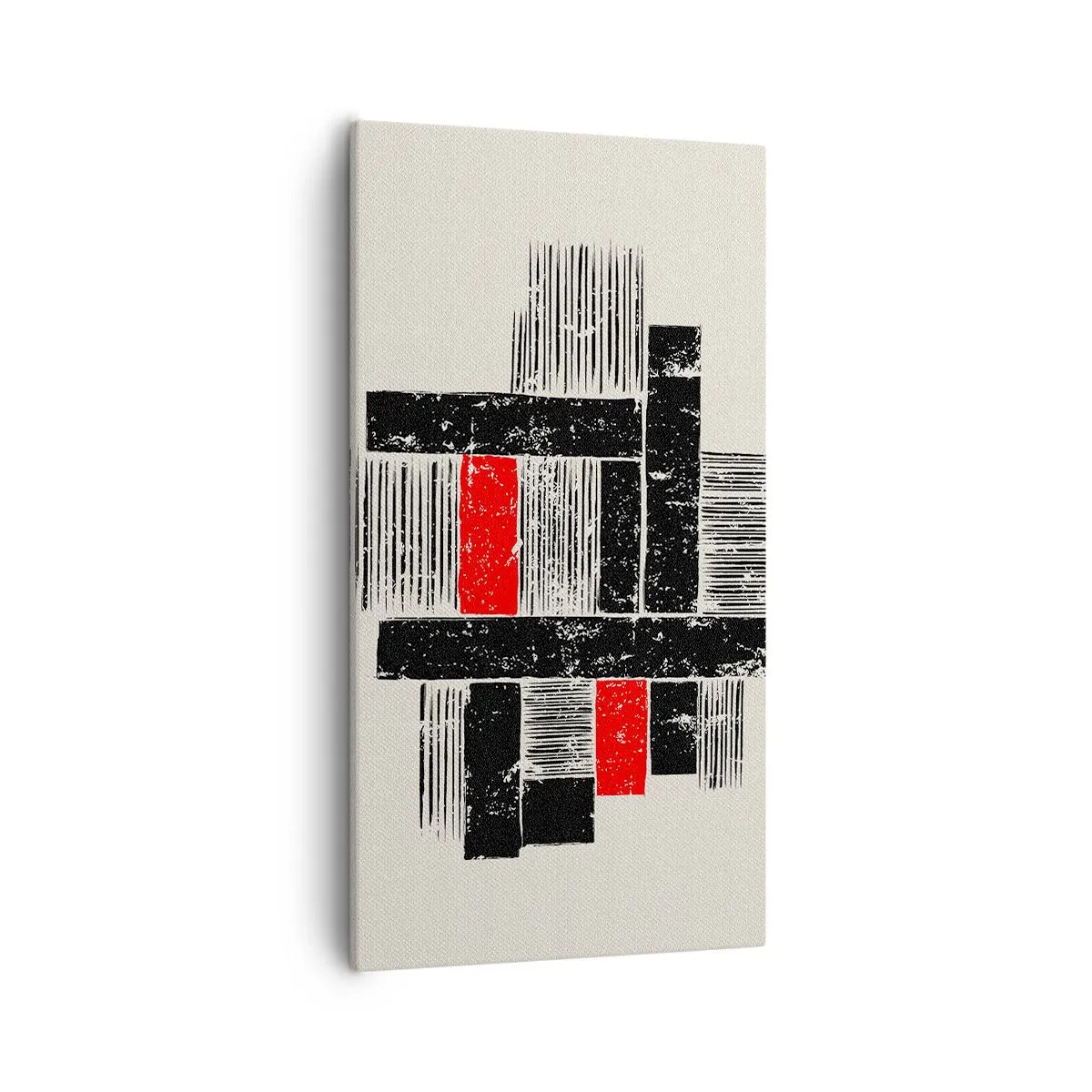 Canvas picture - Red and Black - 55x100 cm