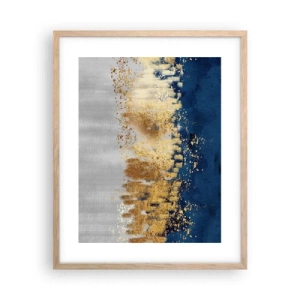 Poster in light oak frame - Modern Composition and Twinkle - 40x50 cm