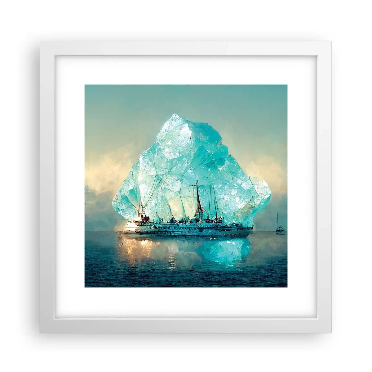Poster in white frmae - Arctic Diamond - 30x30 cm