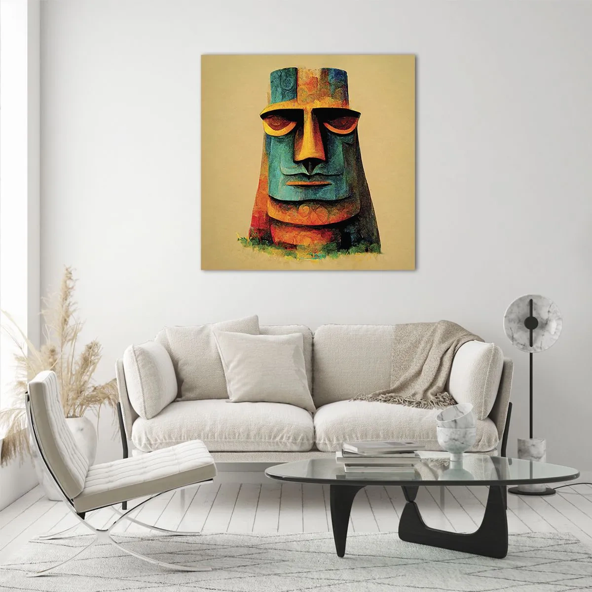 Glass picture - Statuesque but Friendly - 40x40 cm