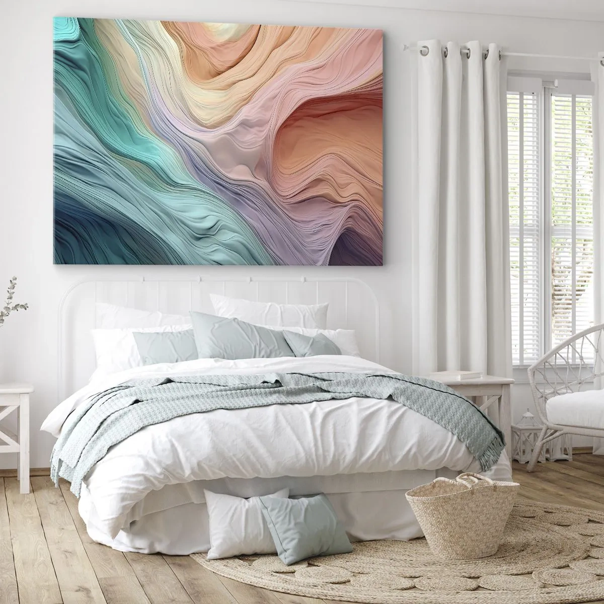 Canvas picture - Rainbow Wave - 100x70 cm