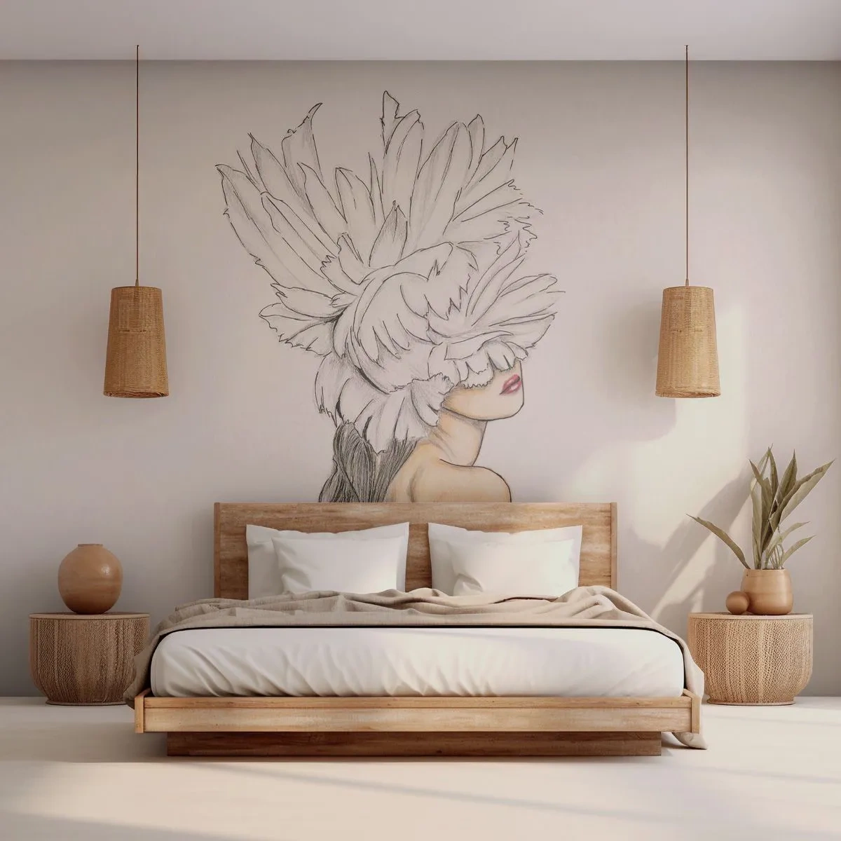 Self-Adhesive Photo Wallpaper Deluxe Sticker - Crowned Beauty - Abstraction, Woman, Body - 150x105 cm