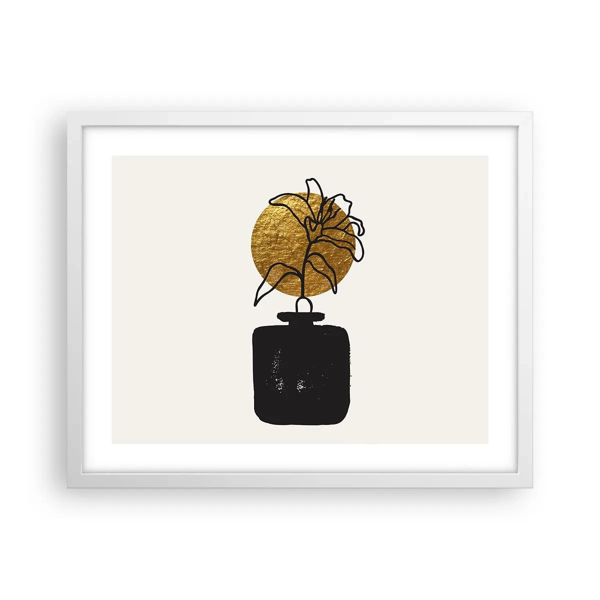 Poster in white frmae - Beauty Precious as Gold - 50x40 cm