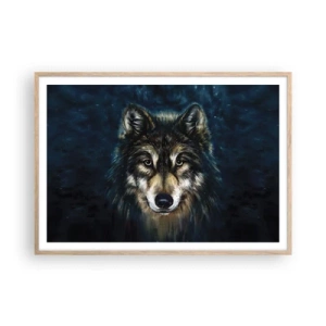 Poster in light oak frame - Alpha? And Omega - 100x70 cm