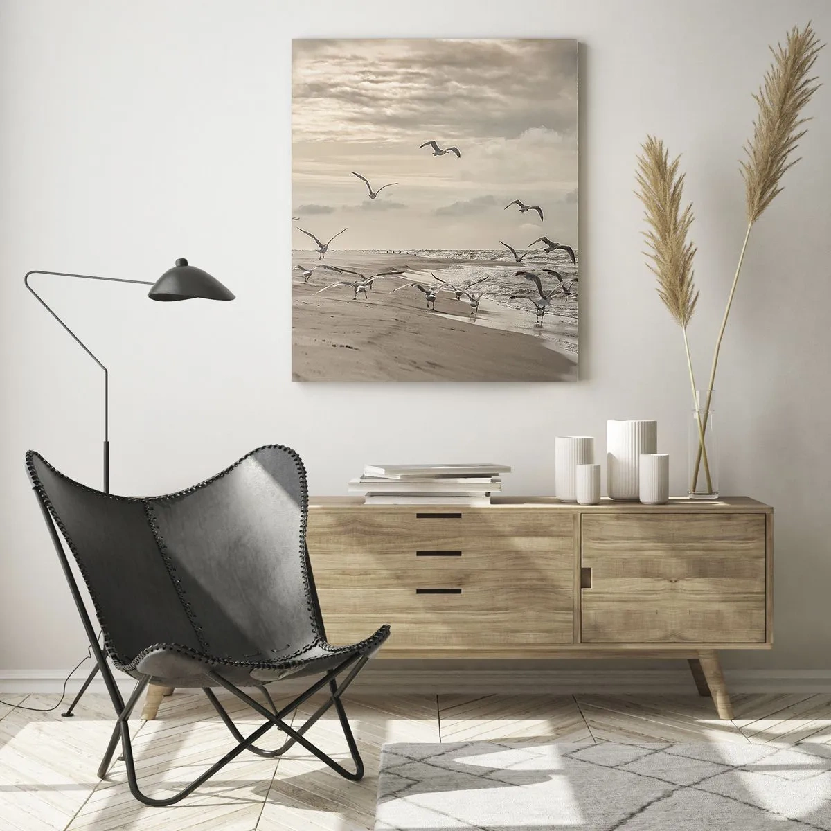 Glass picture - Sound of the Sea, Singing of the Birds - 50x70 cm