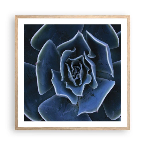 Poster in light oak frame - Flower of the Desert - 60x60 cm