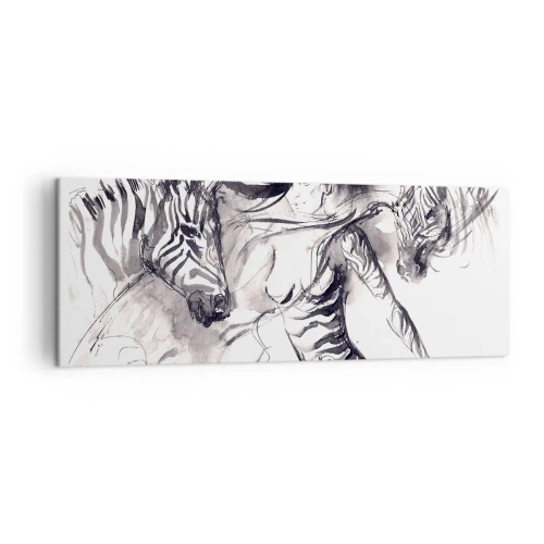 Canvas picture - Dancing With Zebras - 140x50 cm