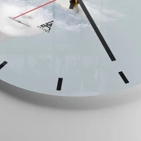 Clock face with lines