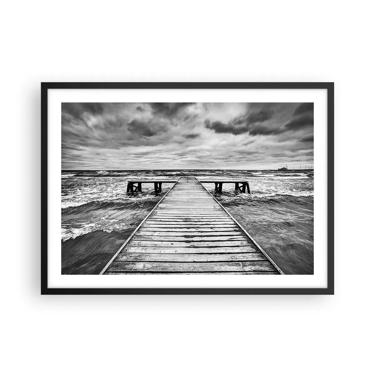 Poster in black frame - Waiting for the Wind to Blow away - 70x50 cm