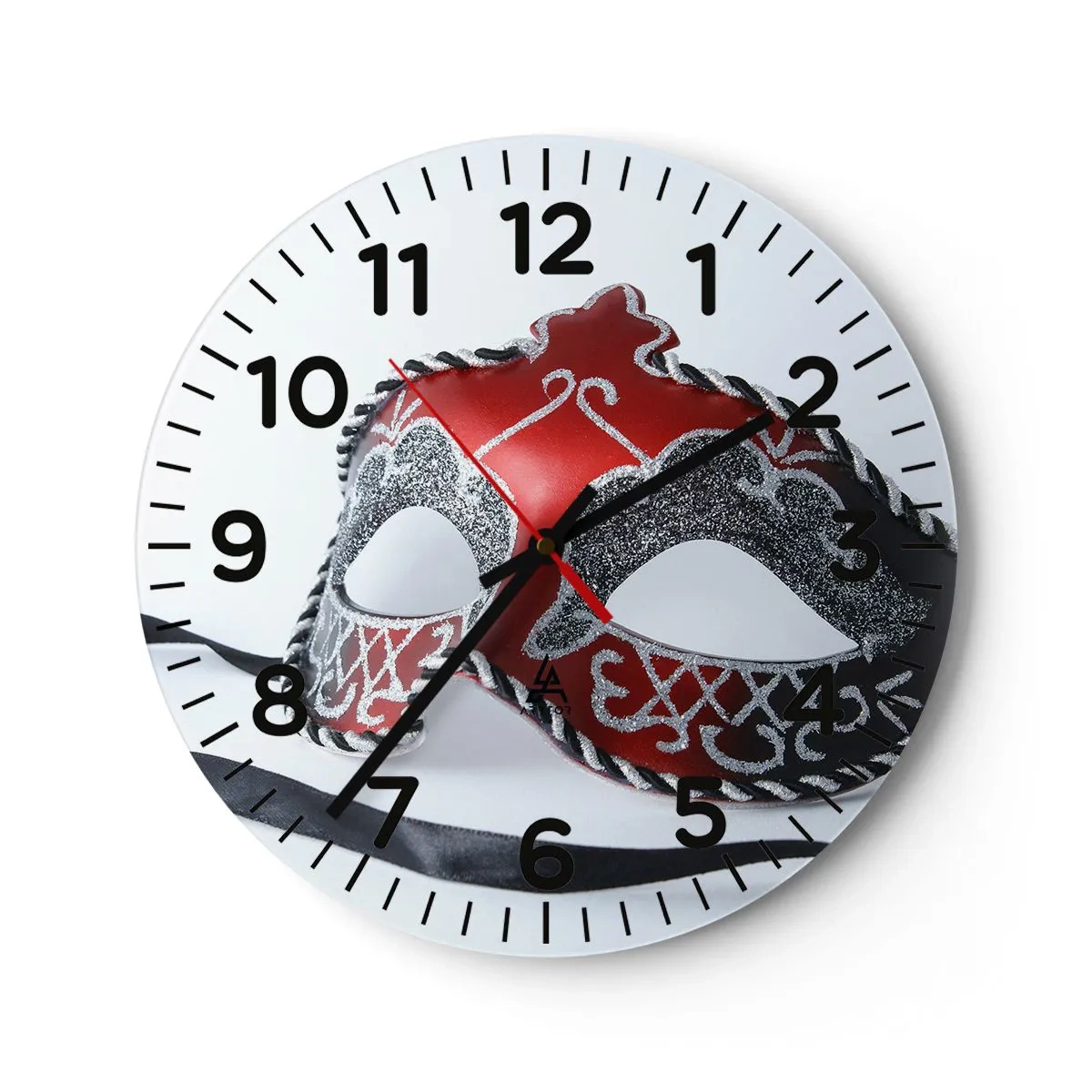 Wall clock - Clock on glass - Invitation to a Ball - 40x40 cm