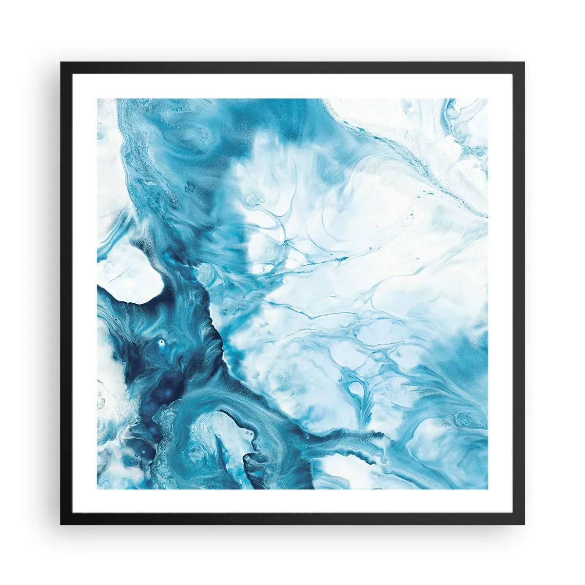 Poster in black frame - Concert of Blue - 60x60 cm