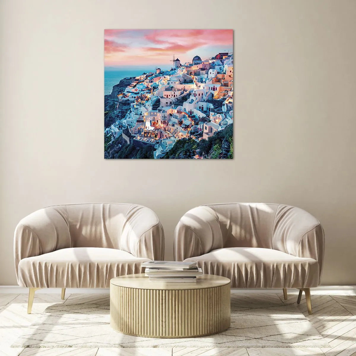 Glass picture - Your Big Greek Holidays - 40x40 cm