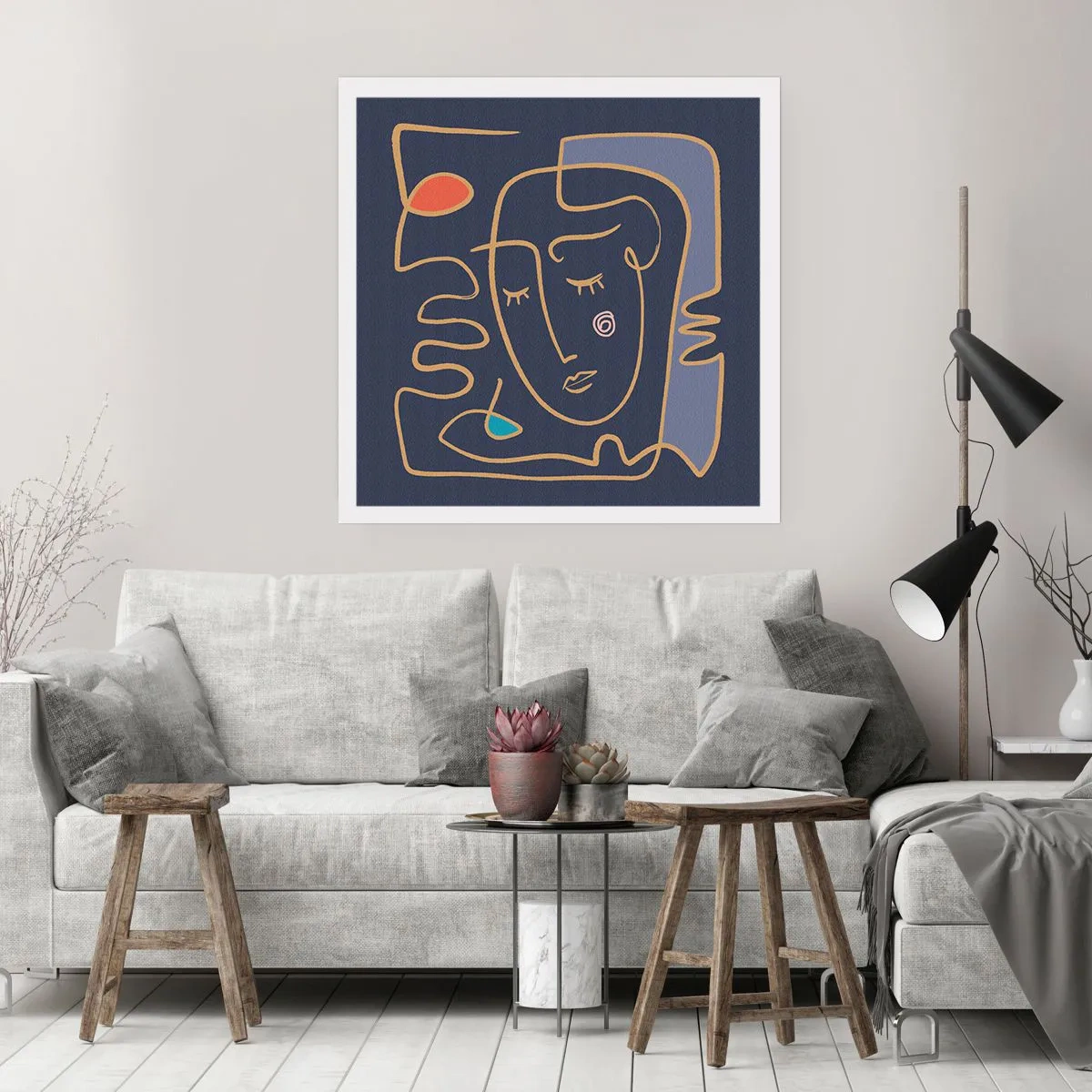 Poster - Deeply In Thoughts - 30x30 cm