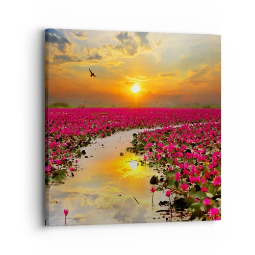 Canvas picture - Secret Life of a Lake - 30x30 cm