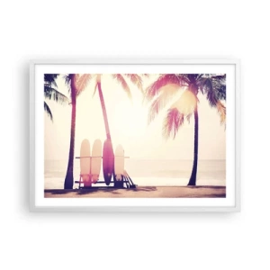 Poster in white frmae - It Will Be a Wonderful Day - 70x50 cm