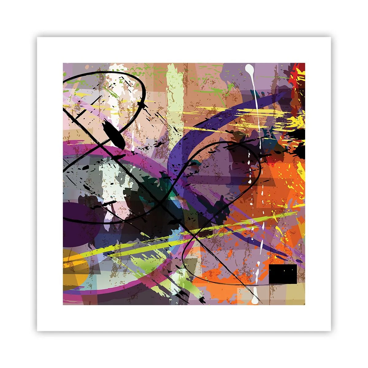 Poster - Straight Ahead or Around - 40x40 cm