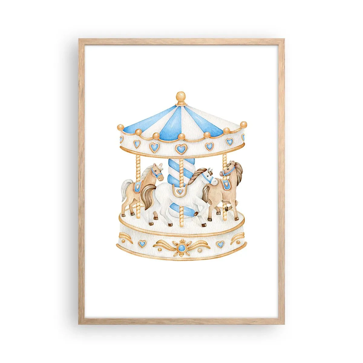 Poster in light oak frame - Sweet Childhood - 50x70 cm