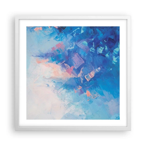 Poster in white frmae - Winter Abstract - 50x50 cm