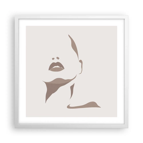 Poster in white frmae - Created with Light and Shadow - 50x50 cm