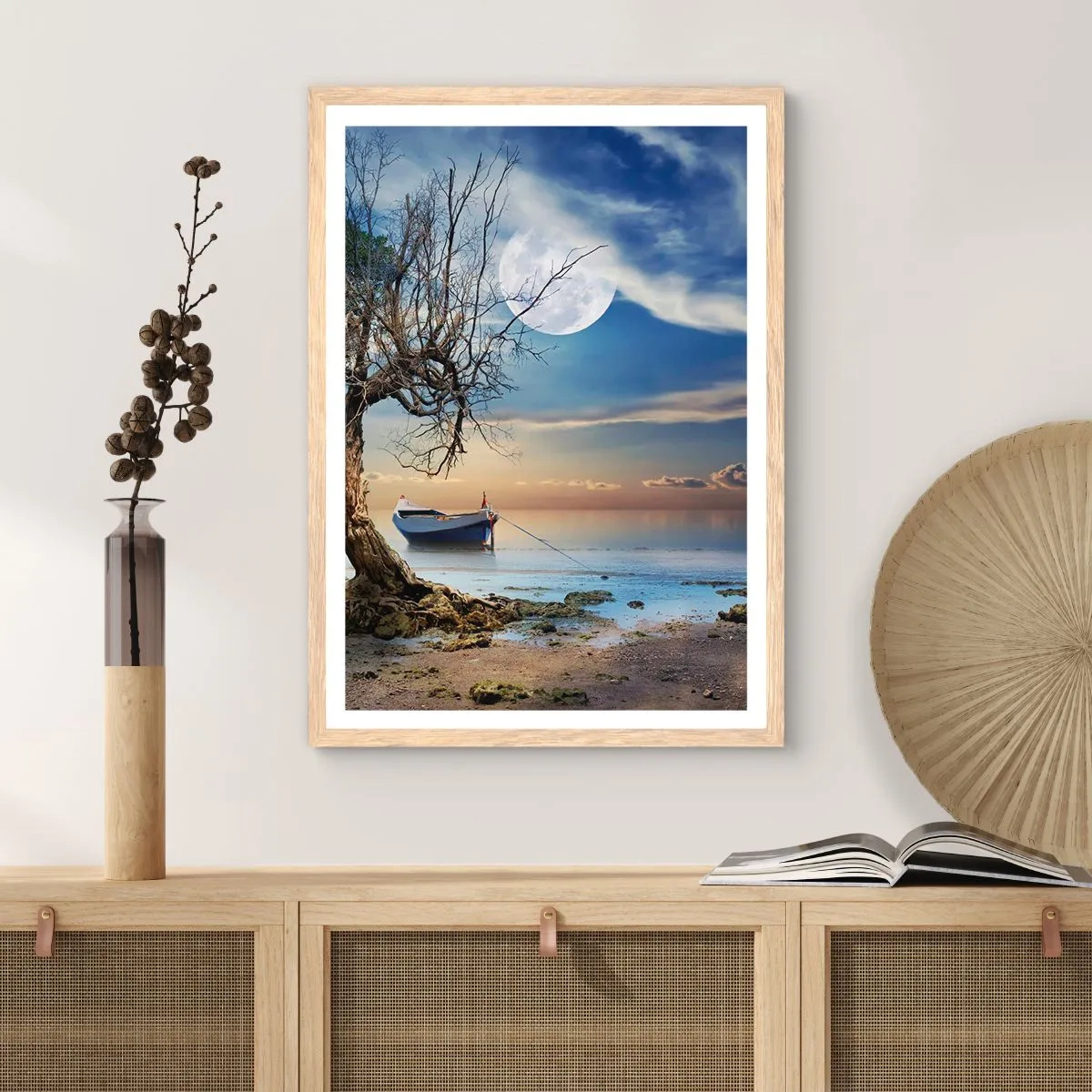 Poster in light oak frame - Is this the Beginning or the End? - 70x100 cm