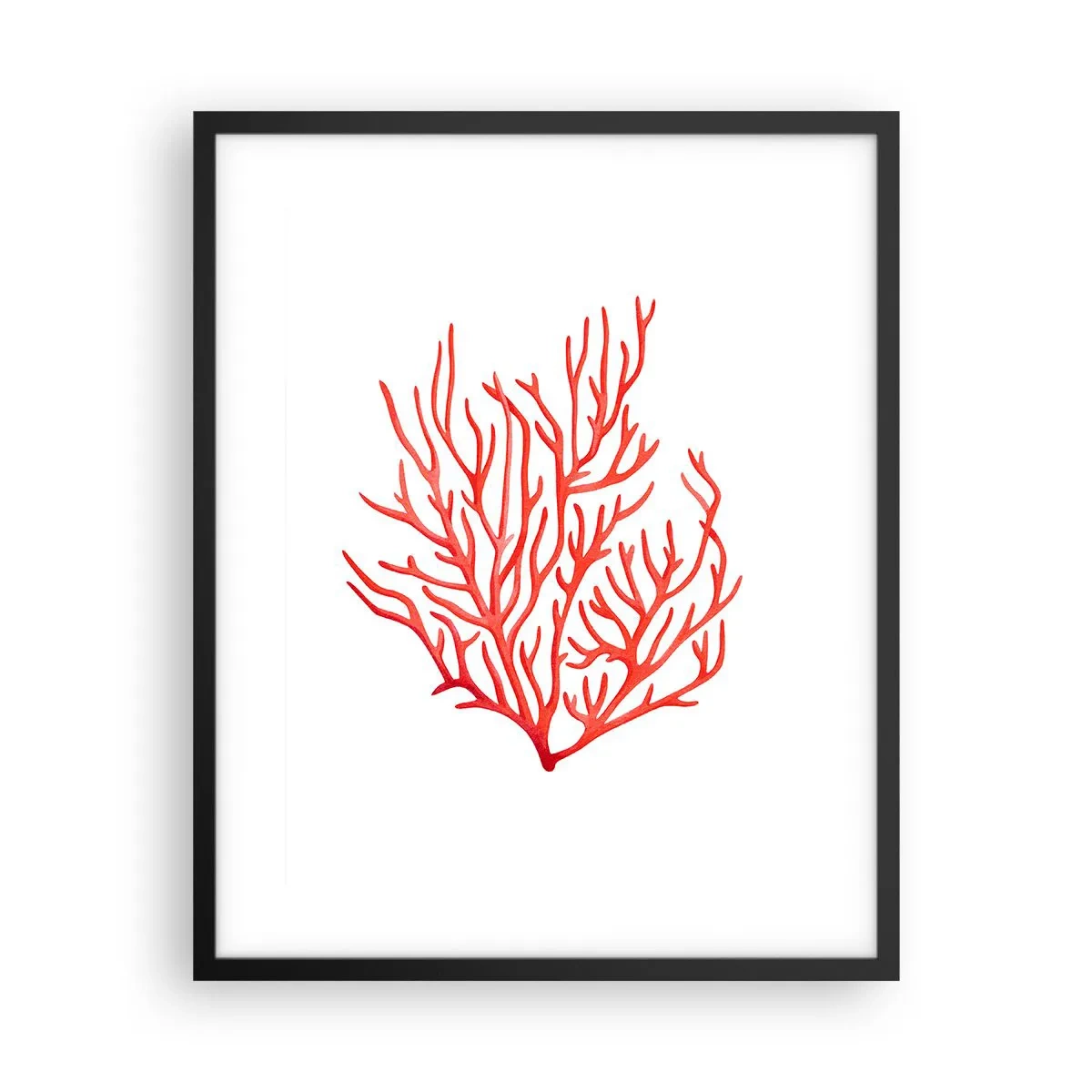Poster in black frame - Coral Filigree - 40x50 cm