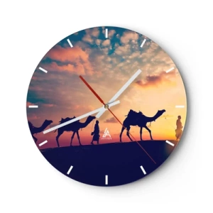 Wall clock - Clock on glass - Mysterious Spirit of the Orient - 40x40 cm