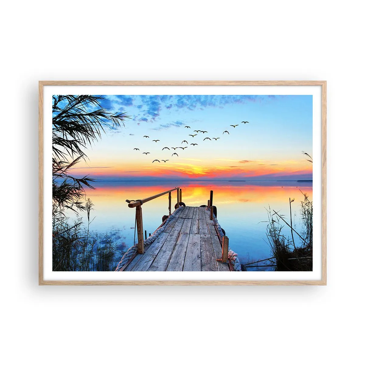 Poster in light oak frame - Time to Come Back… - 100x70 cm