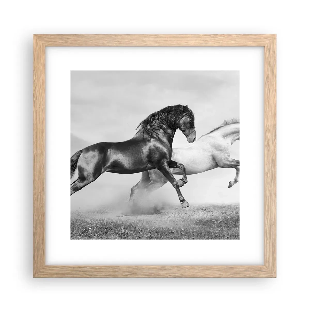 Poster in light oak frame - Angels and Demons - 30x30 cm