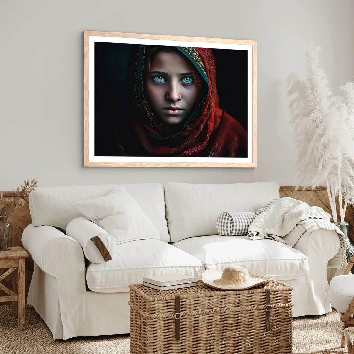 Poster in light oak frame - Eastern Princess - 100x70 cm