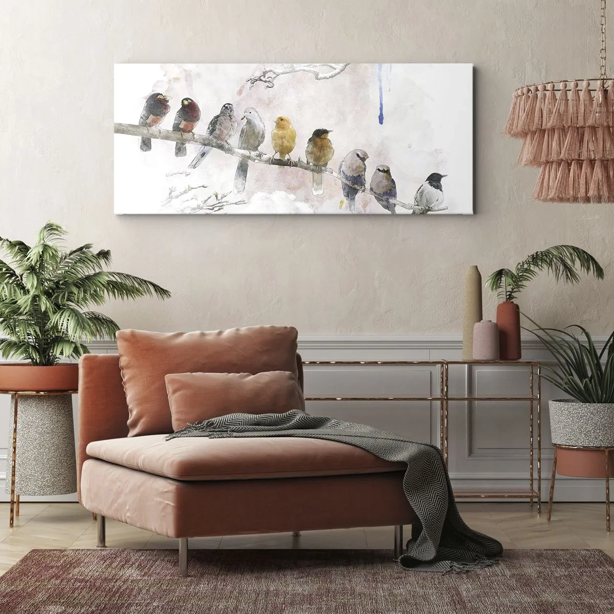 Canvas picture - Winged Encounter - 90x30 cm