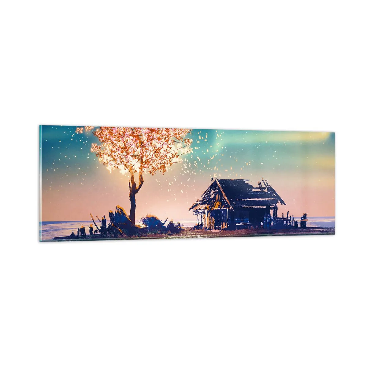 Glass picture - Nature Does Not Pass Away - 90x30 cm