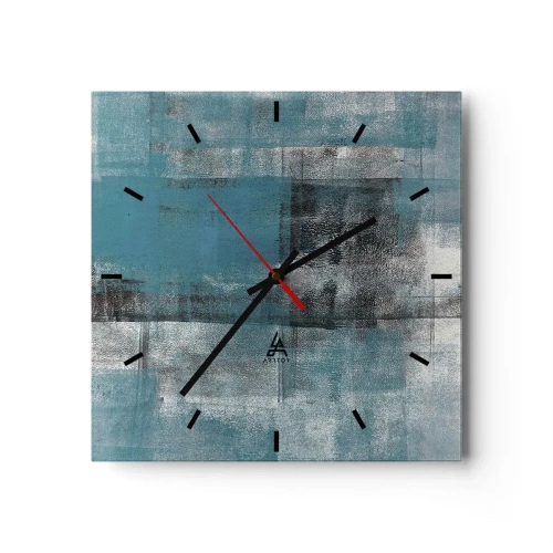 Wall clock - Clock on glass - Water and Air - 30x30 cm