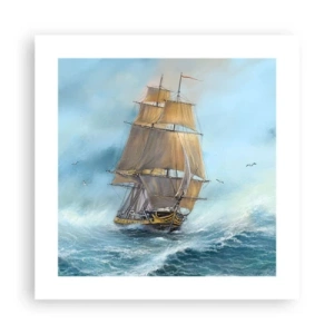 Poster - Gliding on the Waves - 40x40 cm