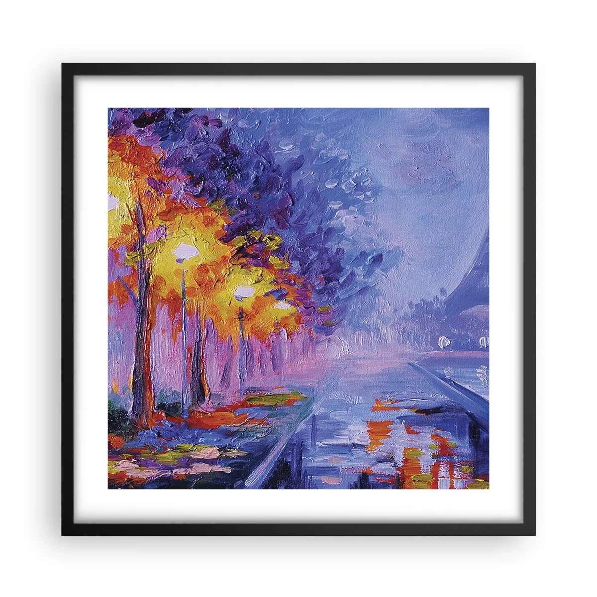 Poster in black frame - Dreamed Walk - 50x50 cm