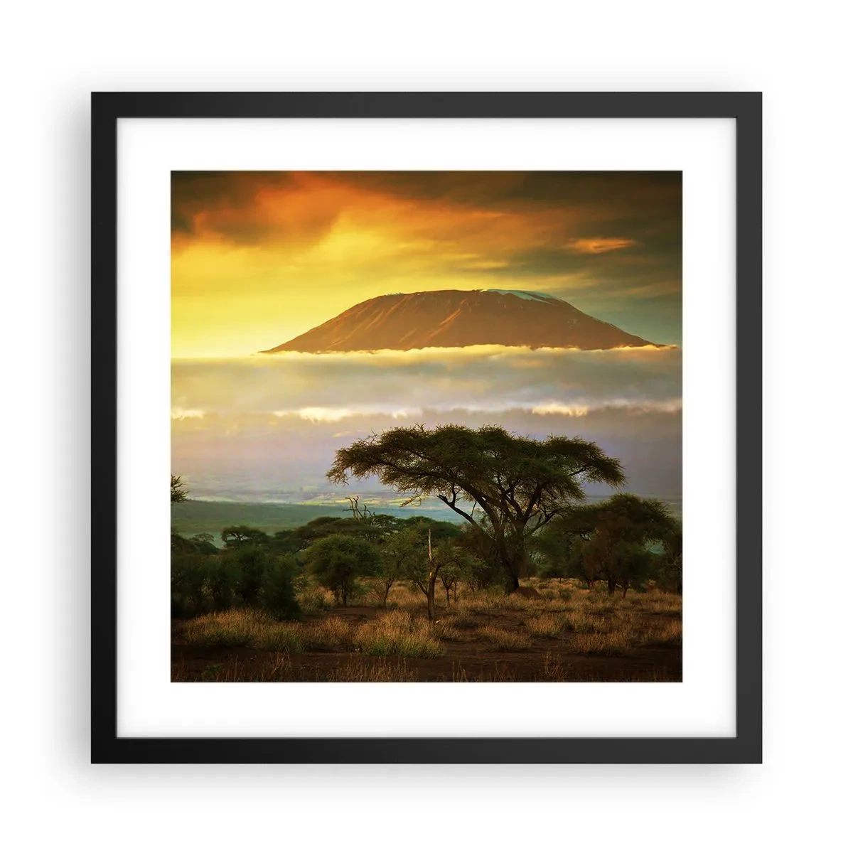 Poster in black frame - Traveller's Dream - 40x40 cm