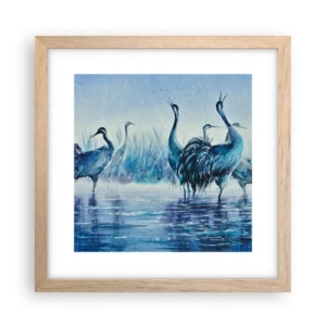 Poster in light oak frame - Morning Encounter - 30x30 cm