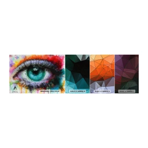 Photo Wallpaper Sample Self-Adhesive Deluxe Sticker - Crystal Clear Eyes - Abstraction, Eye, Graphics - 100x30 cm