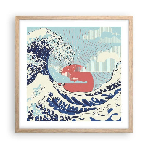 Poster in light oak frame - From Japanese Inspirations - 50x50 cm
