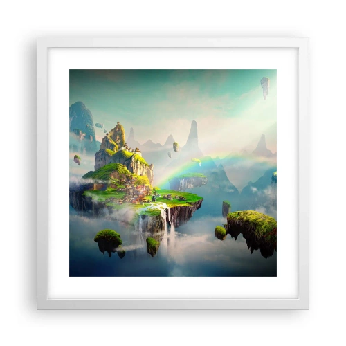 Poster in white frmae - Internal Heaven - Happy Islands - 40x40 cm