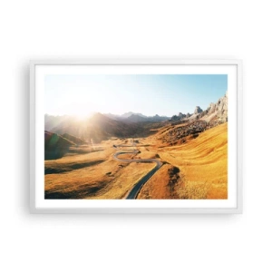 Poster in white frmae - In a Golden Valley - 70x50 cm