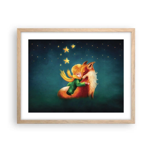 Poster in light oak frame - Little Prince - 50x40 cm