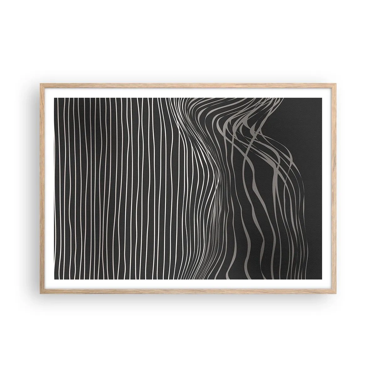 Poster in light oak frame - Rhythm and Accent - 100x70 cm